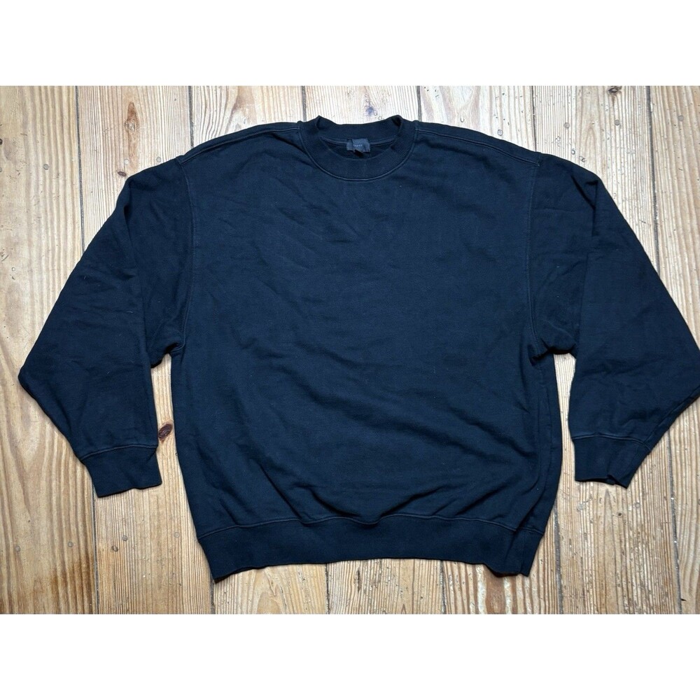 Skims Black Terry Crewneck Sweatshirt Womens Size Medium Causal Oversized